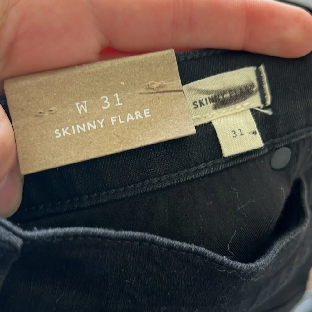 Madewell Skinny Flare Jeans in Black Frost Wash - Picture 13 of 15